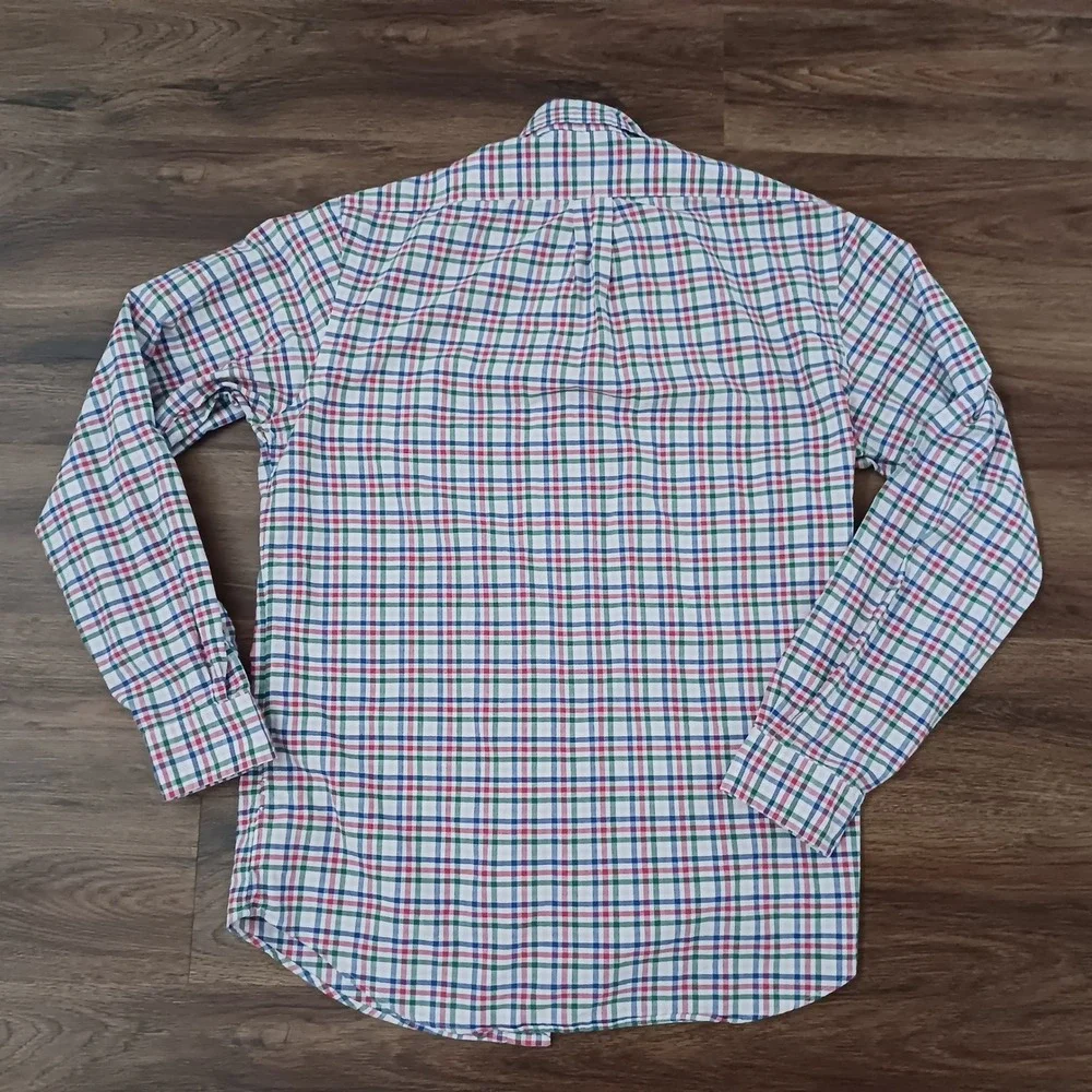 Ralph Lauren Mens Plaid Button Down Shirt Medium Multicolor Cotton Long Sleeve